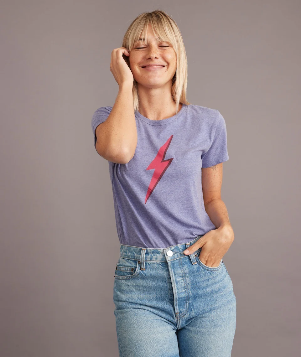 Lightning Bolt Classic Crew Tee in Spectrum Blue