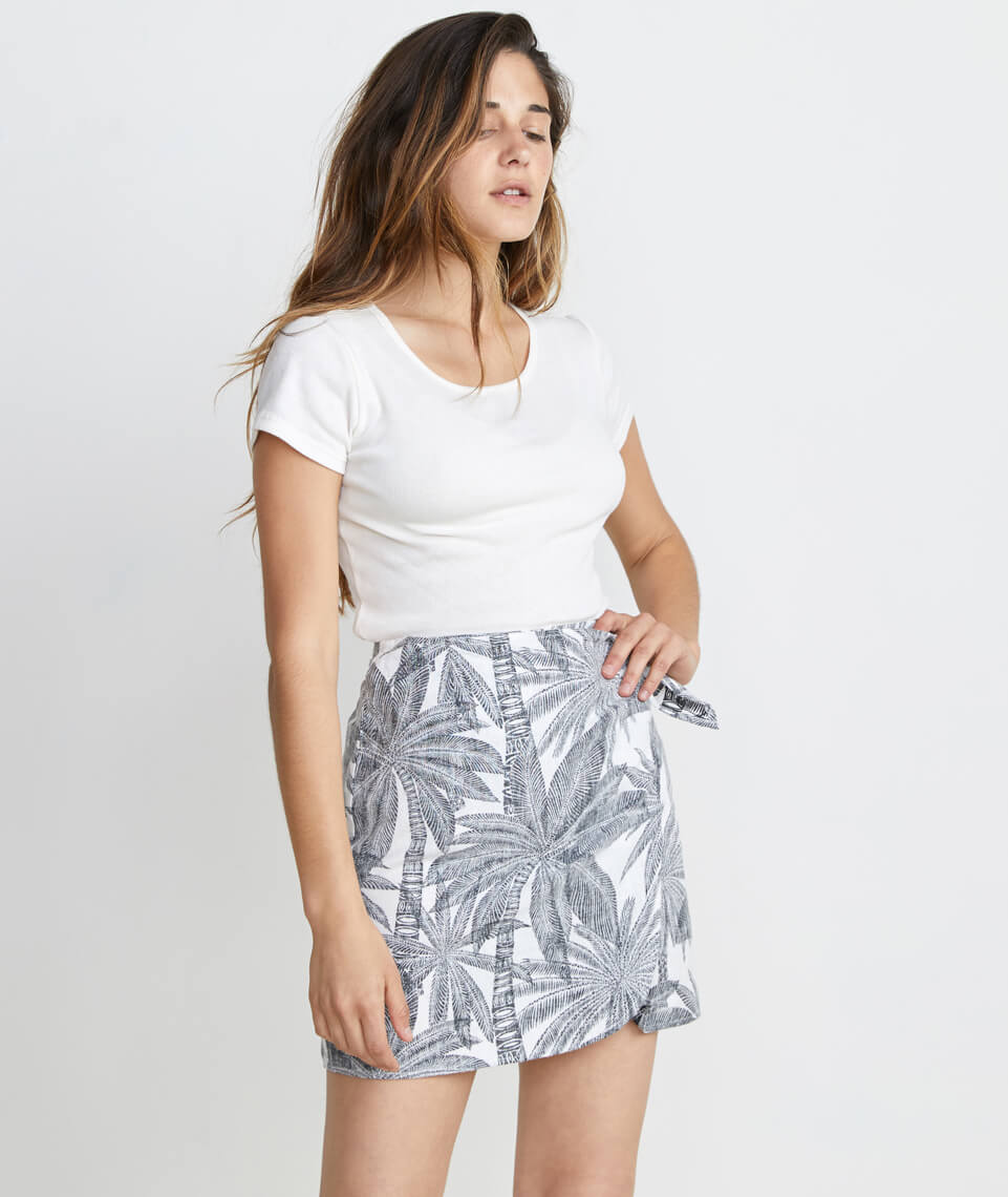 Angelica Wrap Skirt in Geo Palm Print