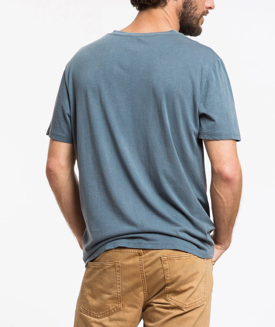 Signature Pigment Dye V-neck - Real Teal