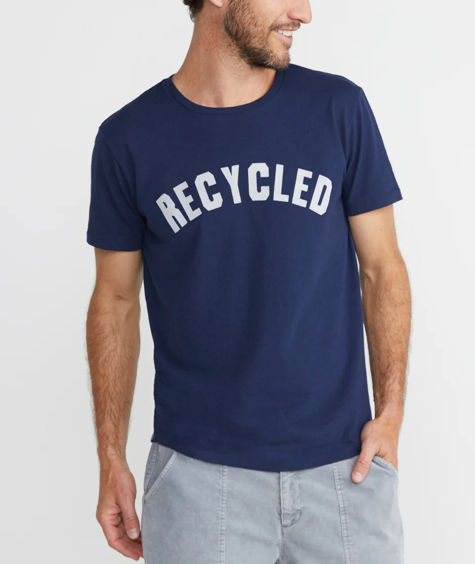 Re-Spun Recycled Tee in Navy