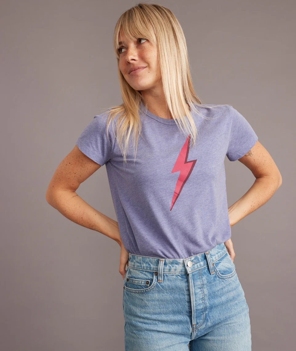 Lightning Bolt Classic Crew Tee in Spectrum Blue