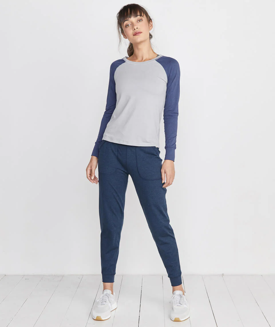 Brie Baseball Raglan in Navy