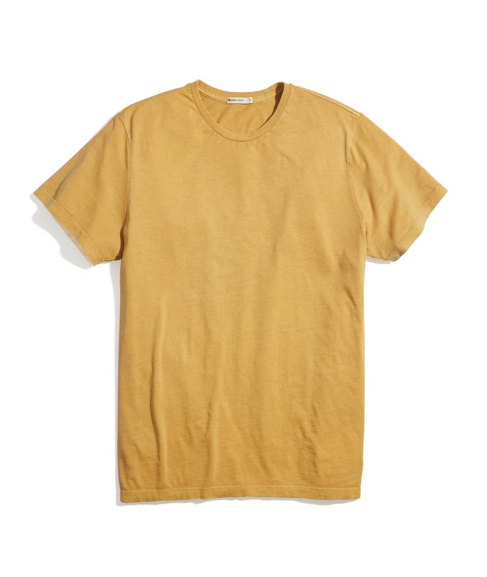 Signature Crew Tee in Faded Ochre