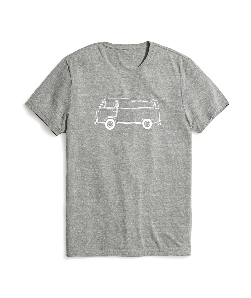 Bus Graphic Tee in Green Gables