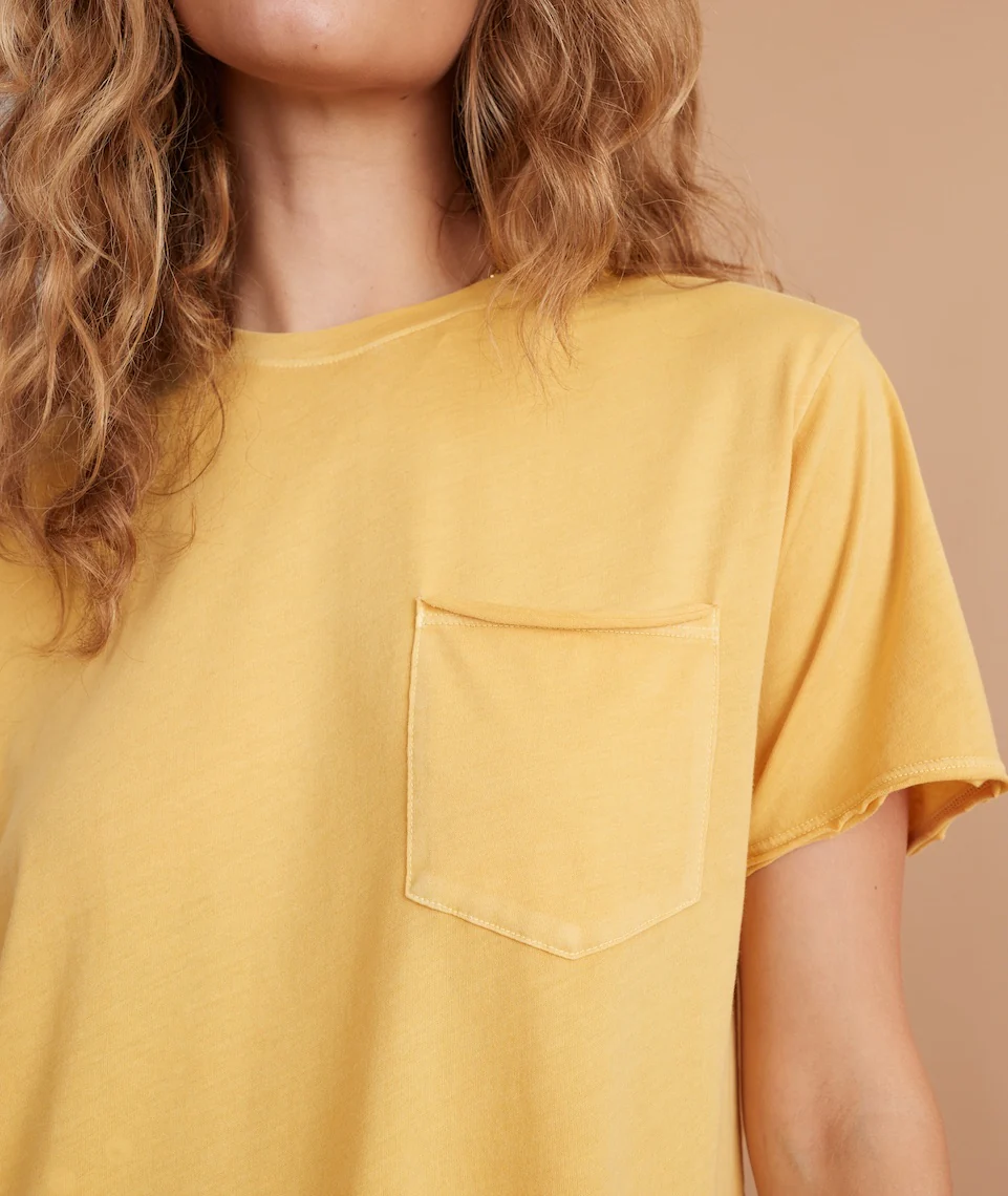 Boyfriend Crew Tee in Ochre