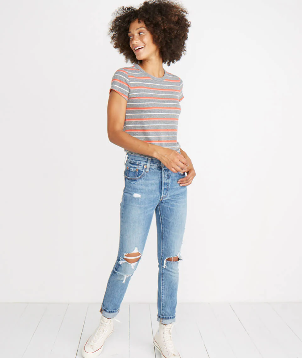 Classic Crew in Multi Stripe