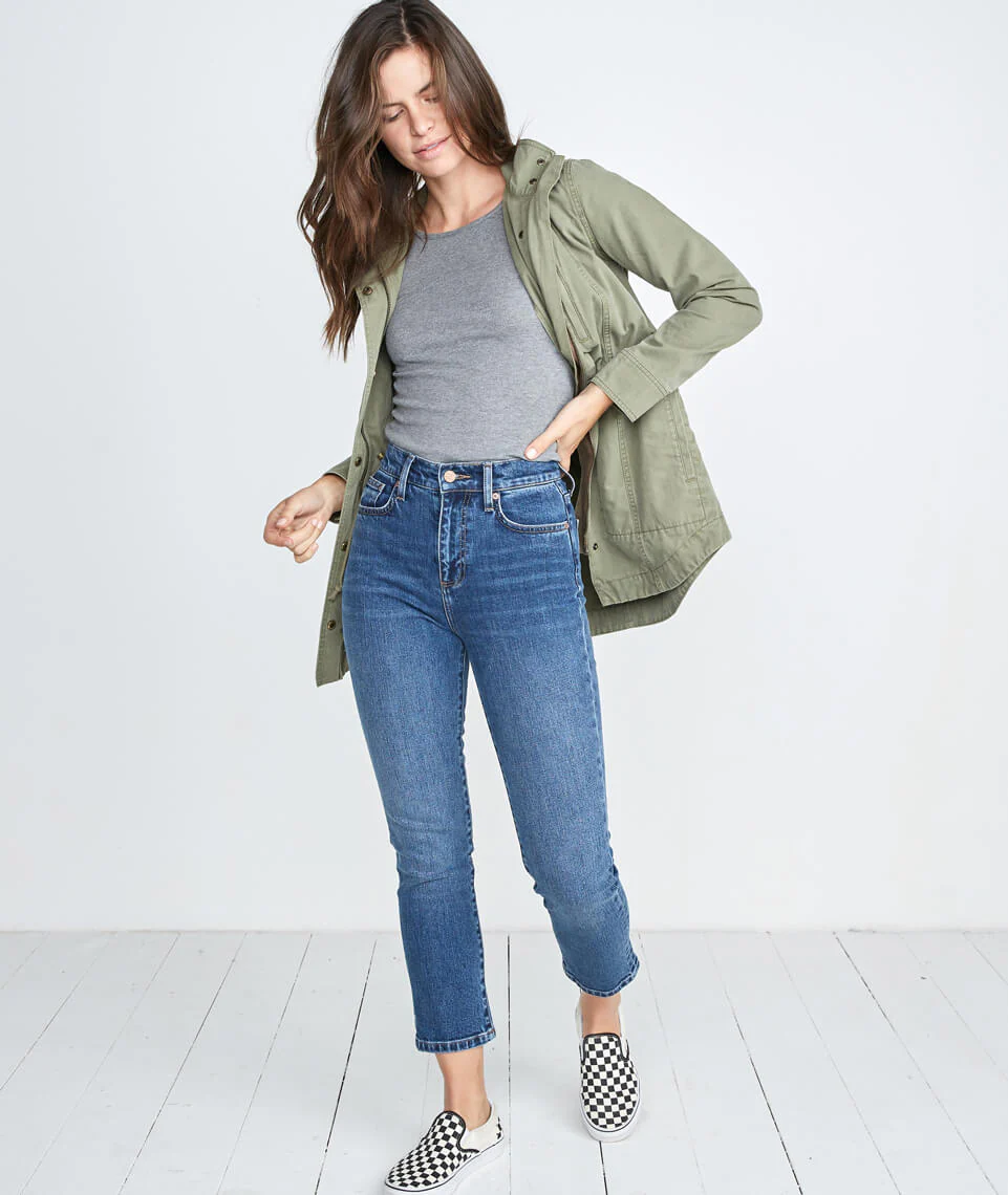 Lila Rib Scoopneck in Heather Grey