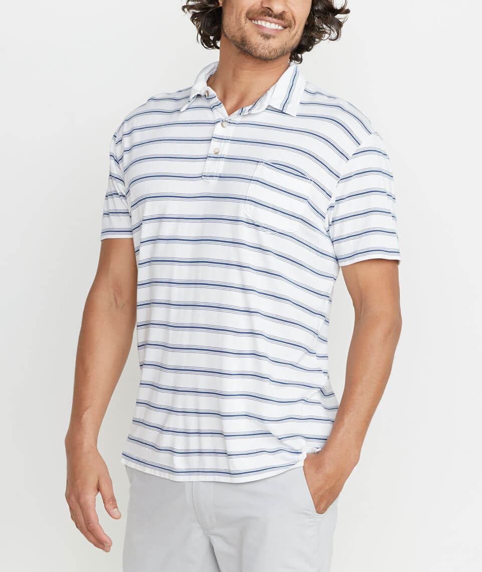 Presidio Polo in Navy/White