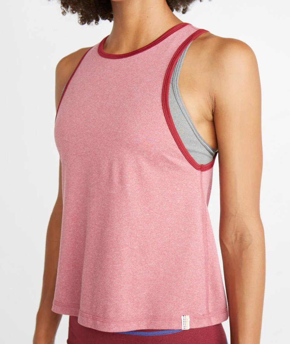 Liza Sport Tank in Rosewood
