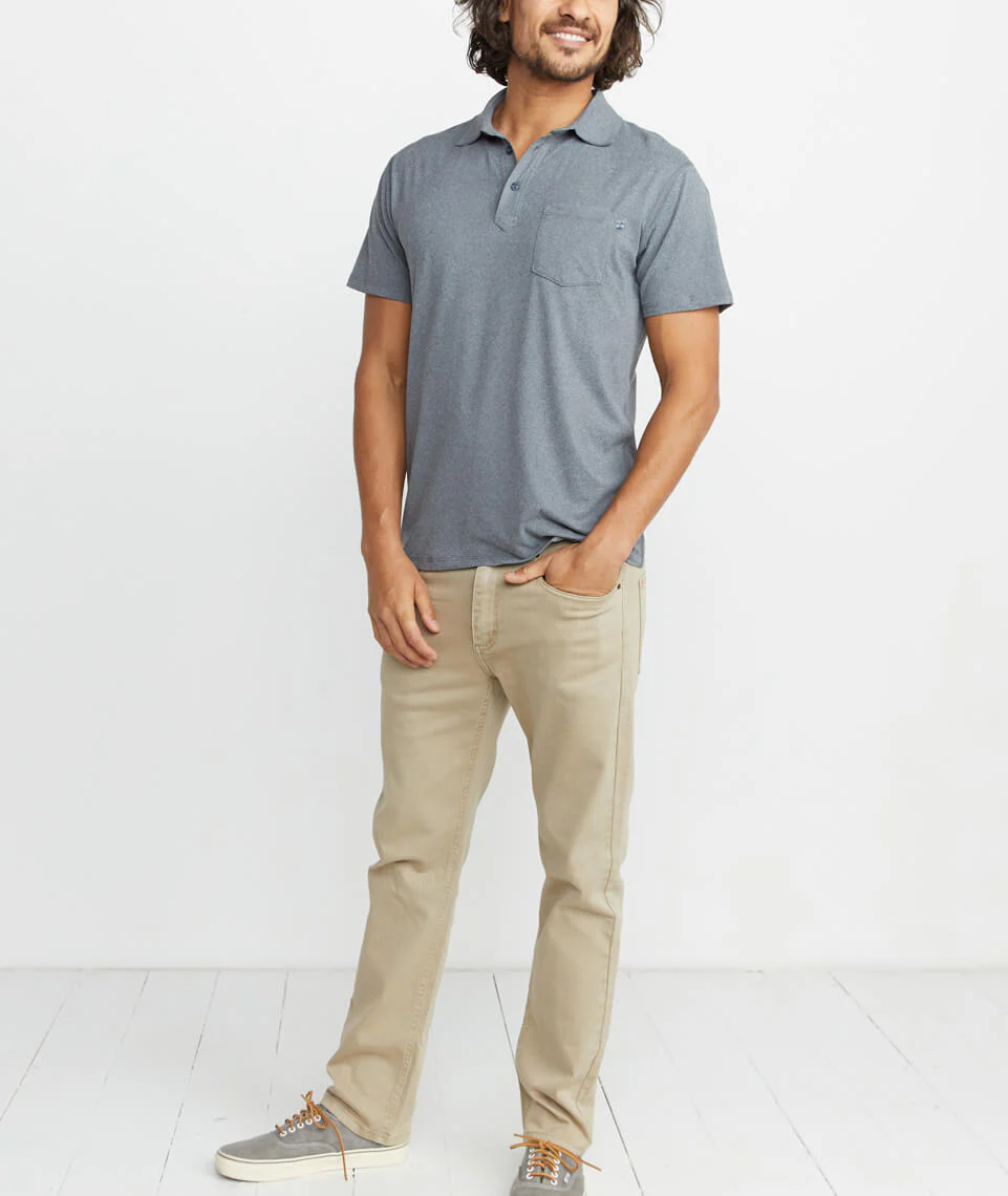 Palmer Sport Polo in Heather Grey