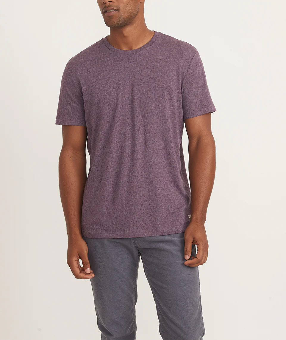 Signature Crew Tee in Heather Purple