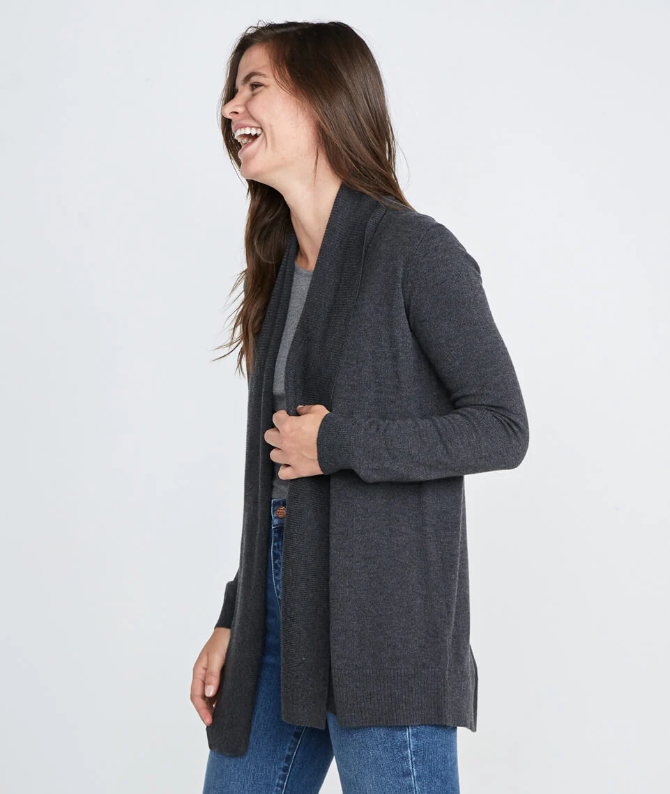 Mae Cardigan in Jet Heather