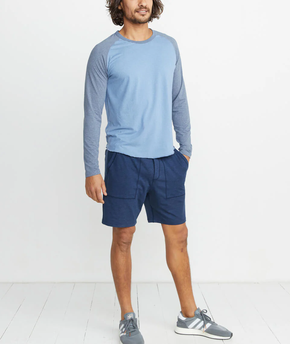 Sport Baseball Raglan in Navy Heather