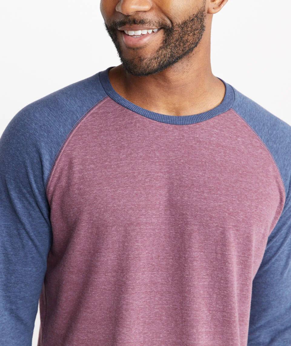 Double Knit Baseball Raglan in Port Royal