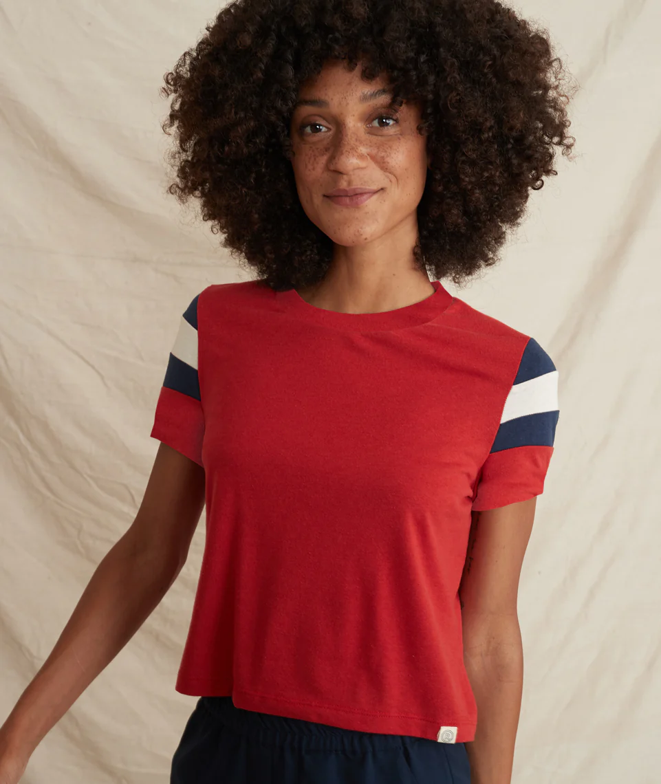 Re-Spun Banks Tee in Salsa