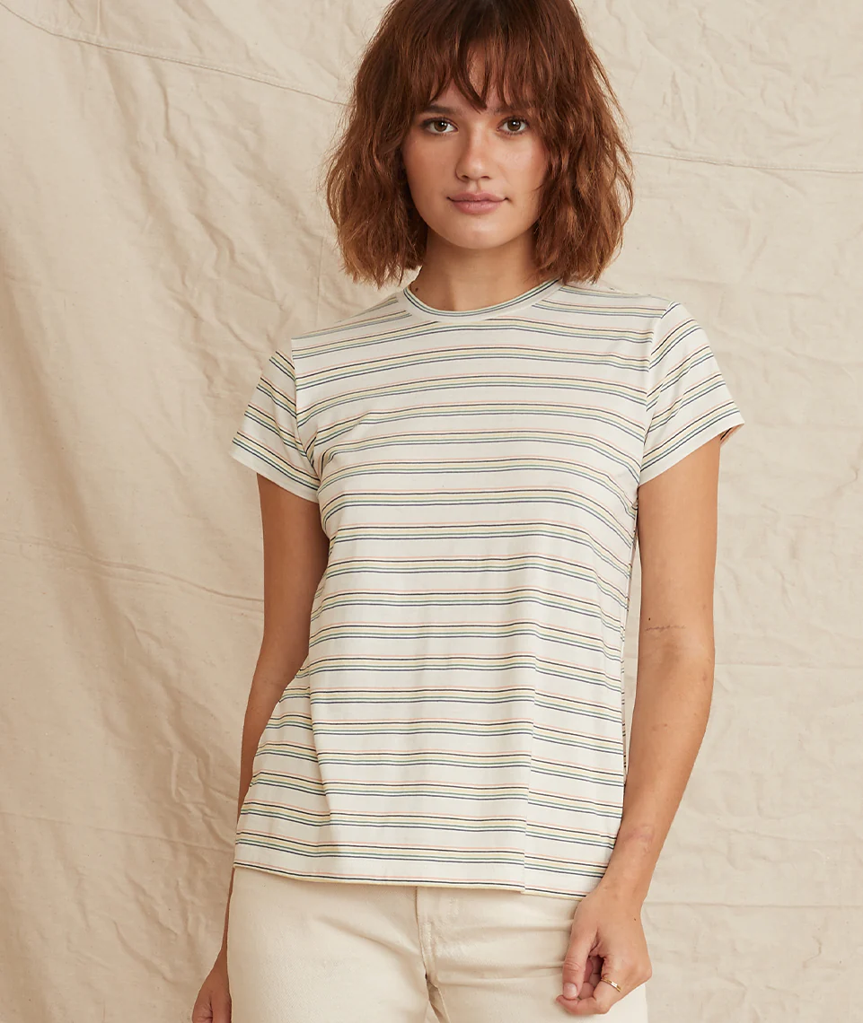 Swing Crew in Blue/Green Multi Stripe