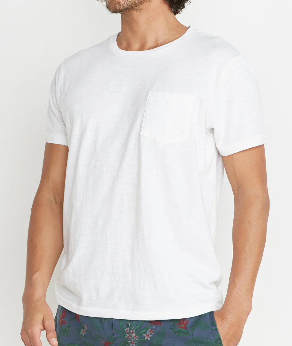 Signature Pocket Tee in White