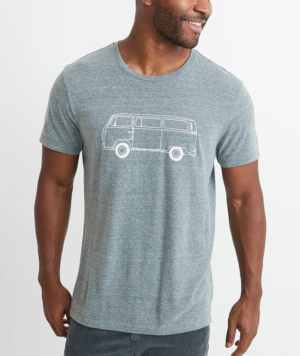 Bus Graphic Tee in Green Gables
