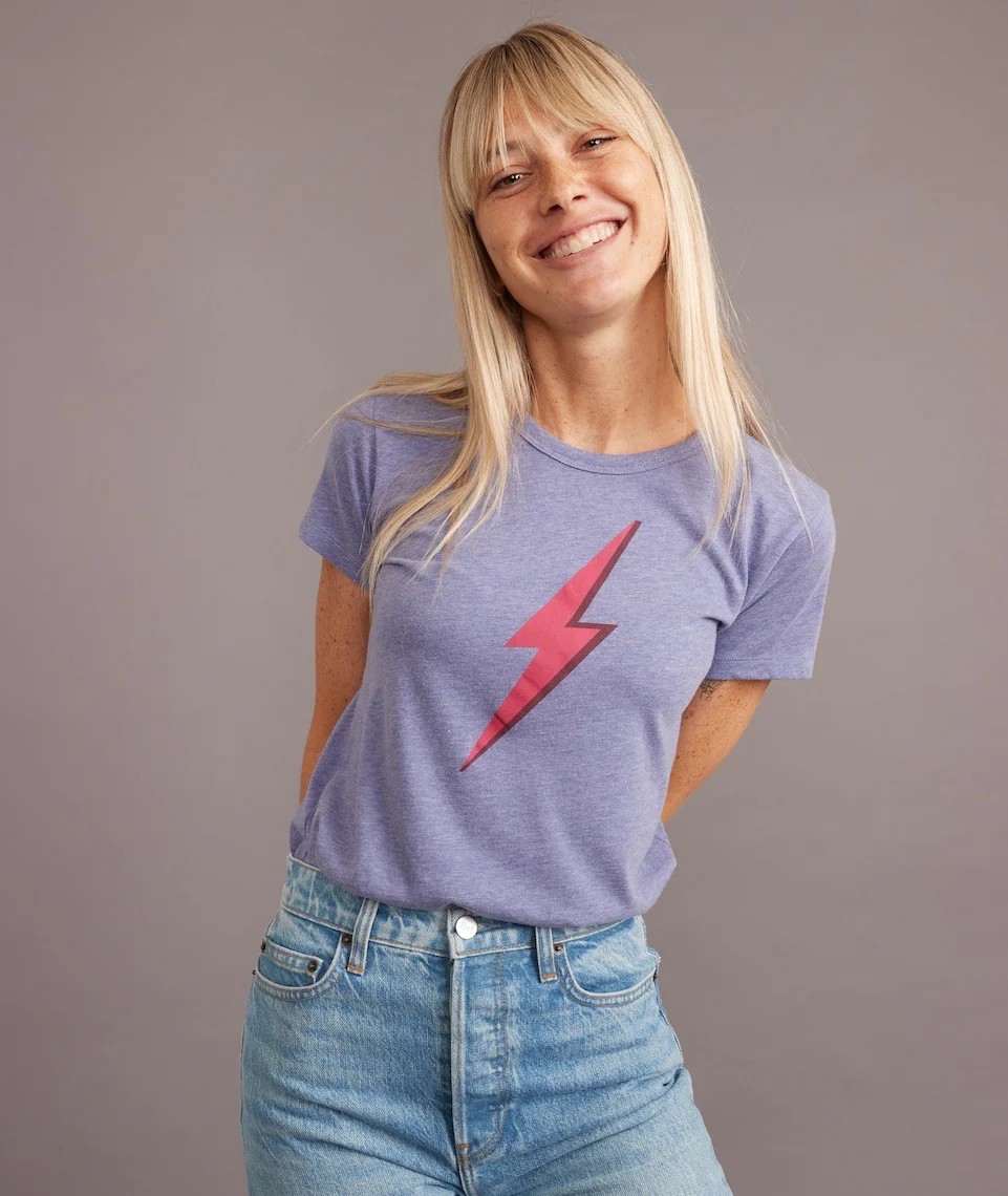 Lightning Bolt Classic Crew Tee in Spectrum Blue
