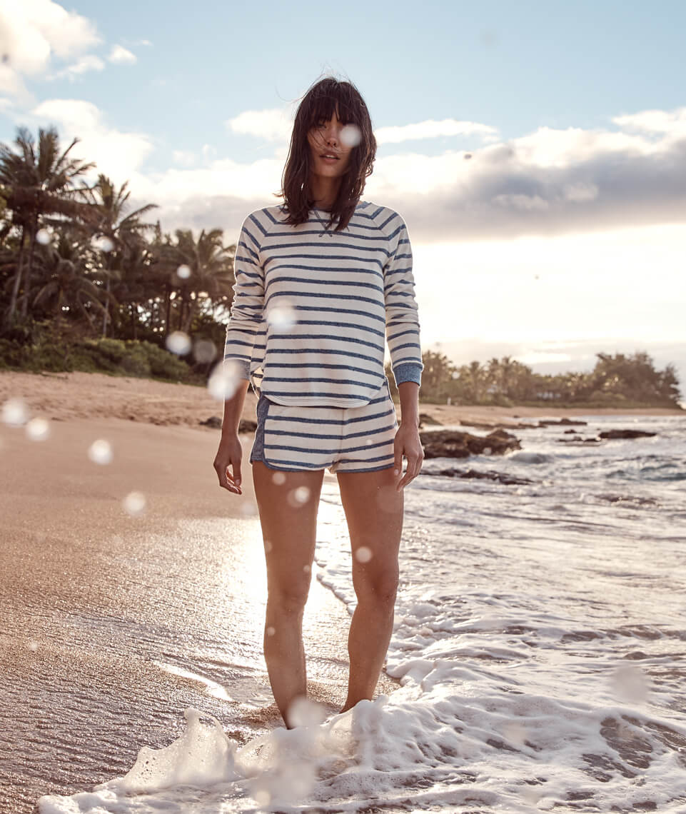 ML x L&F Weekend Short in Light Blue/White