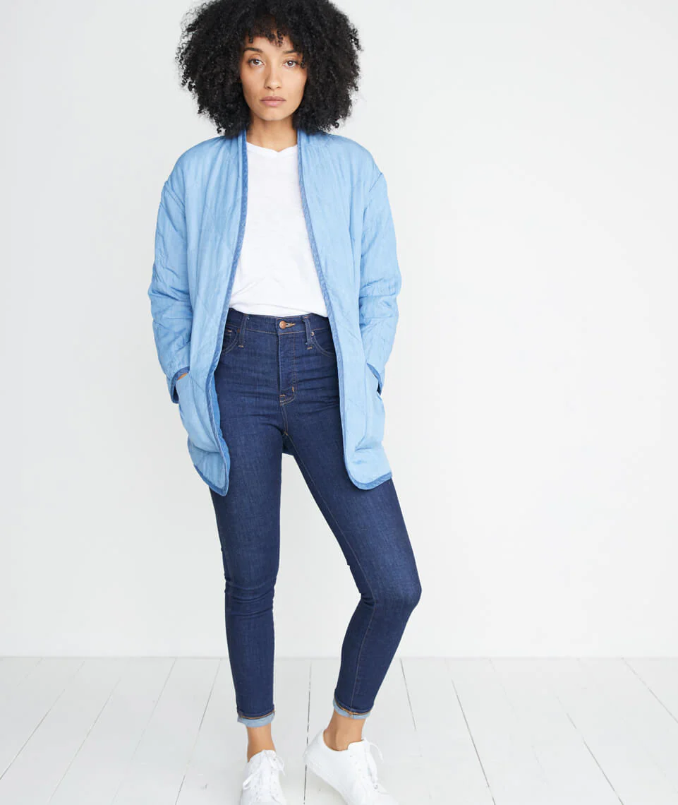 Jane Quilted Indigo Jacket