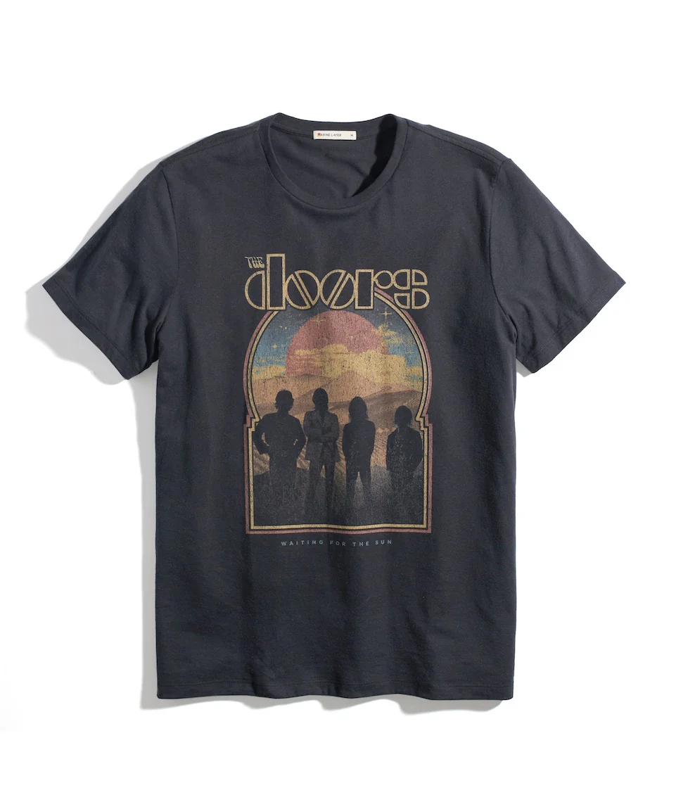 The Doors Unisex Tee in Faded Black