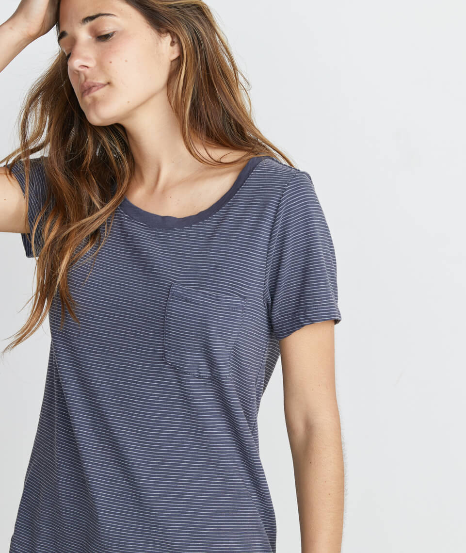 Boyfriend Pocket Tee in Ink