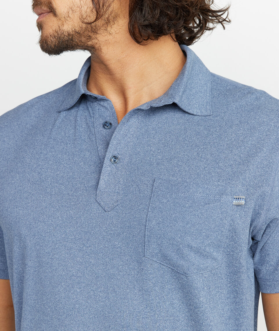 Palmer Sport Polo in Navy Heather