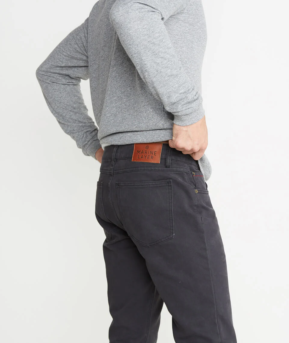 Beck 5 Pocket Pant in Faded Black