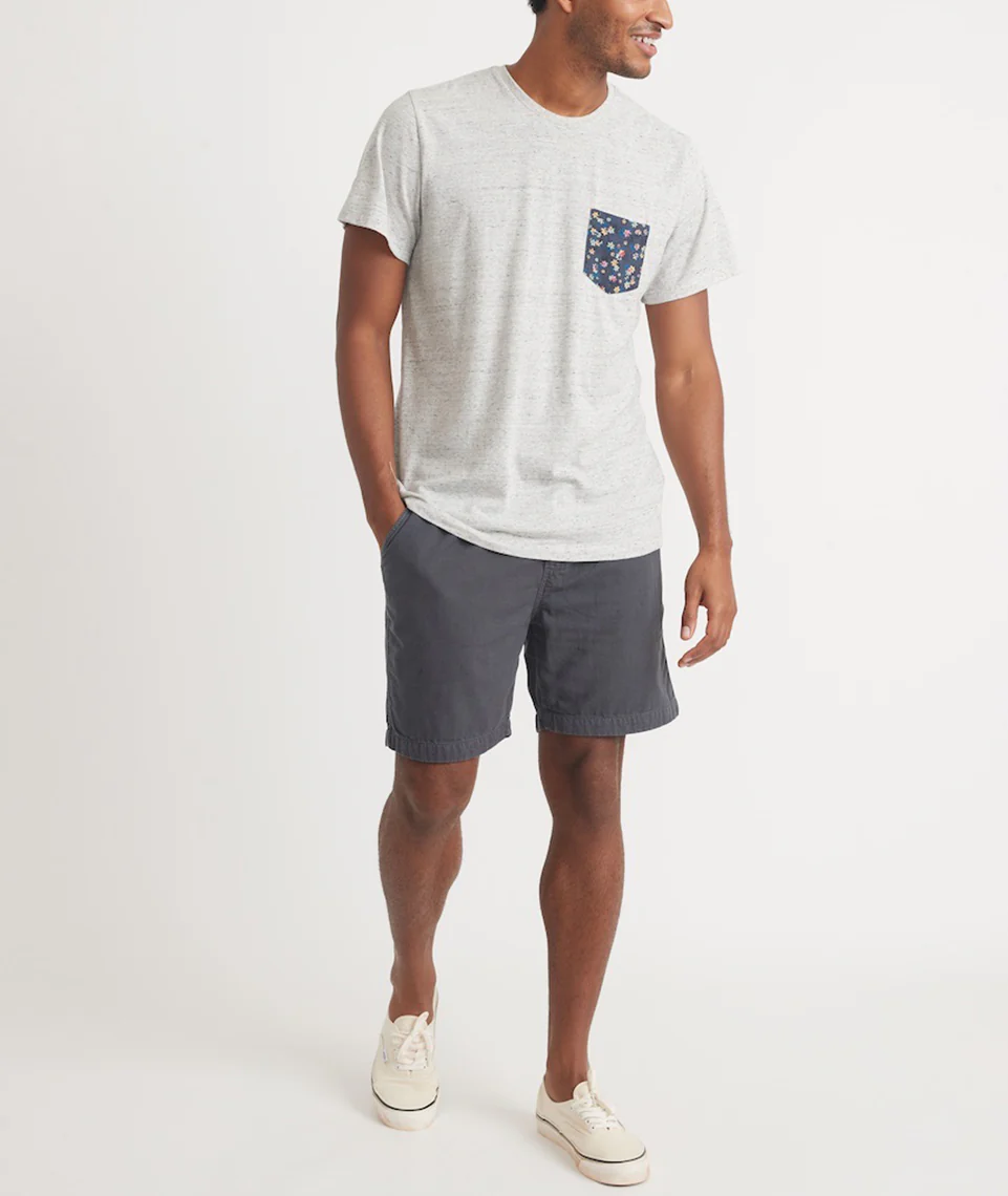 Signature Pocket Tee in Ash Heather