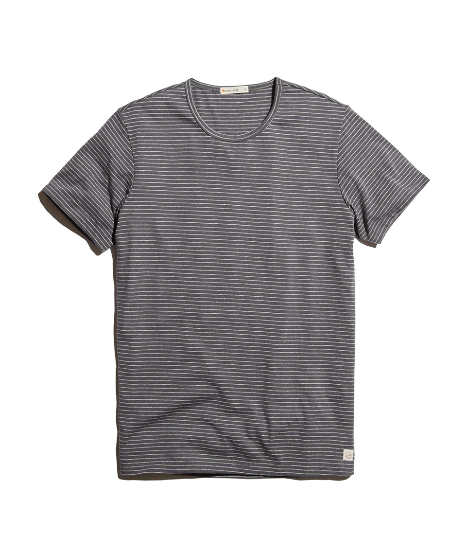 Signature Crewneck in Grey Stripe