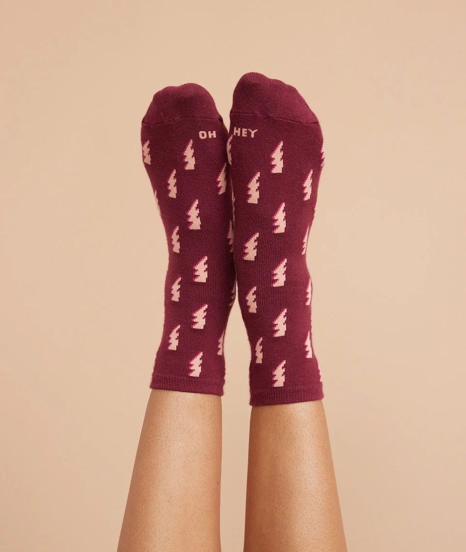 Hi-Ankle Sock in Bolt Print