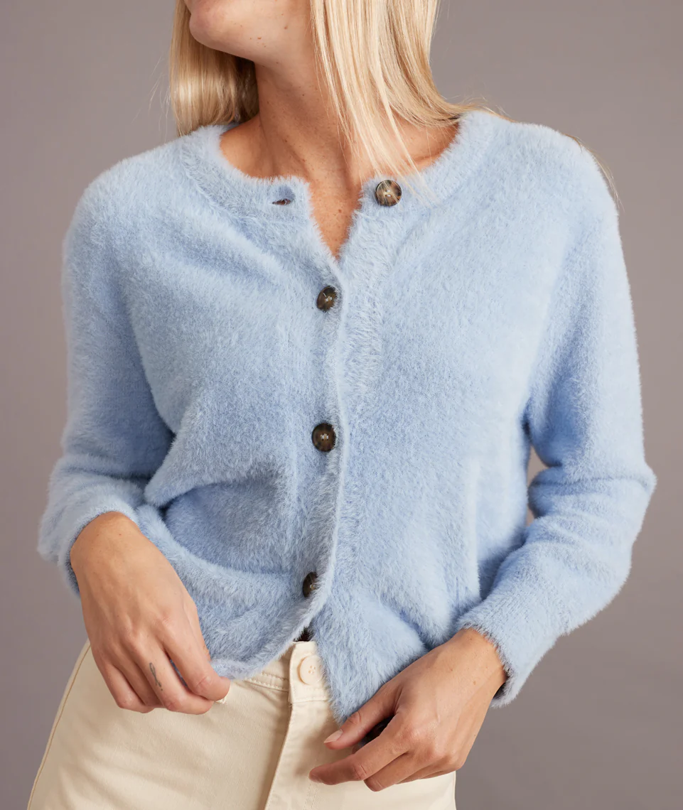 Arielle Cardigan in Blue Heron