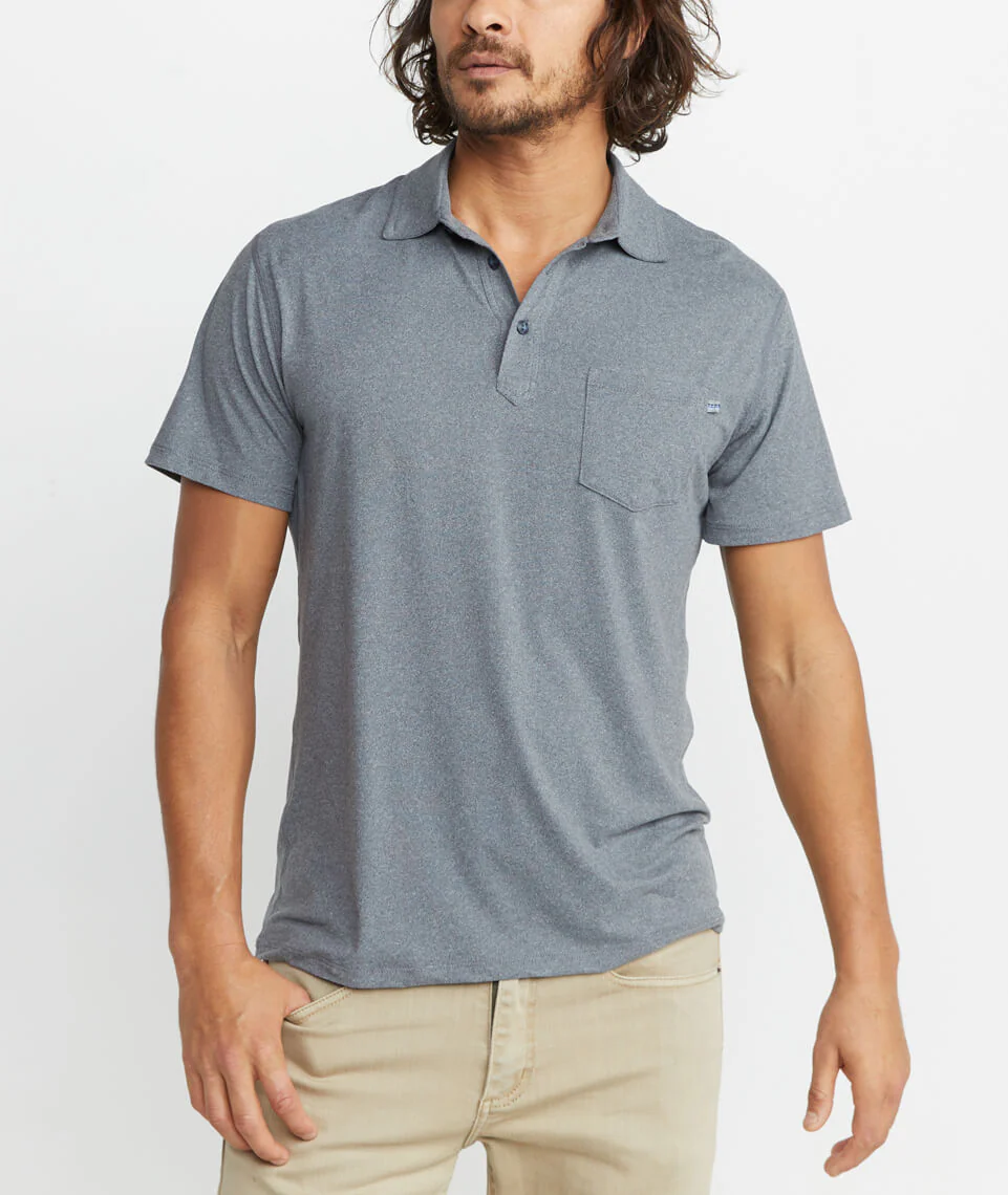 Palmer Sport Polo in Heather Grey