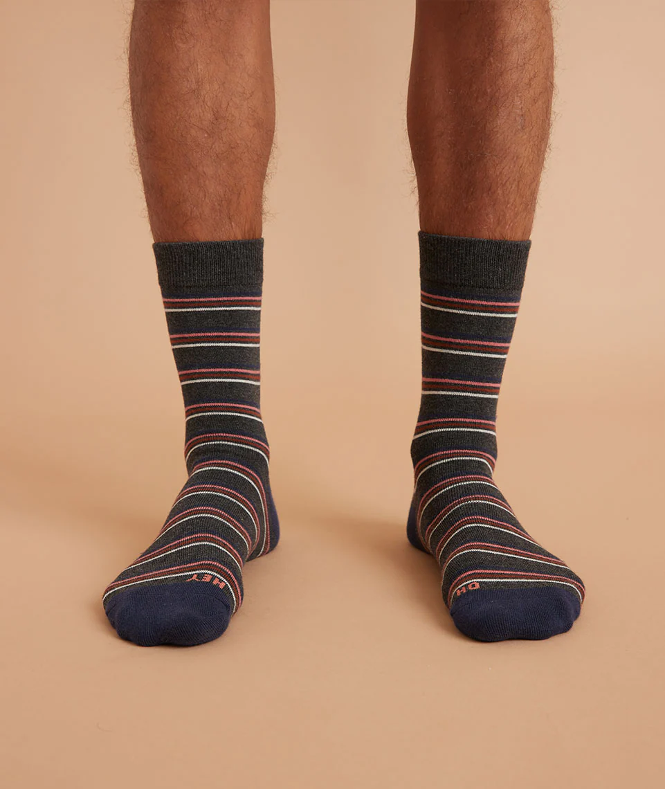 Crew Sock in Multi Stripe