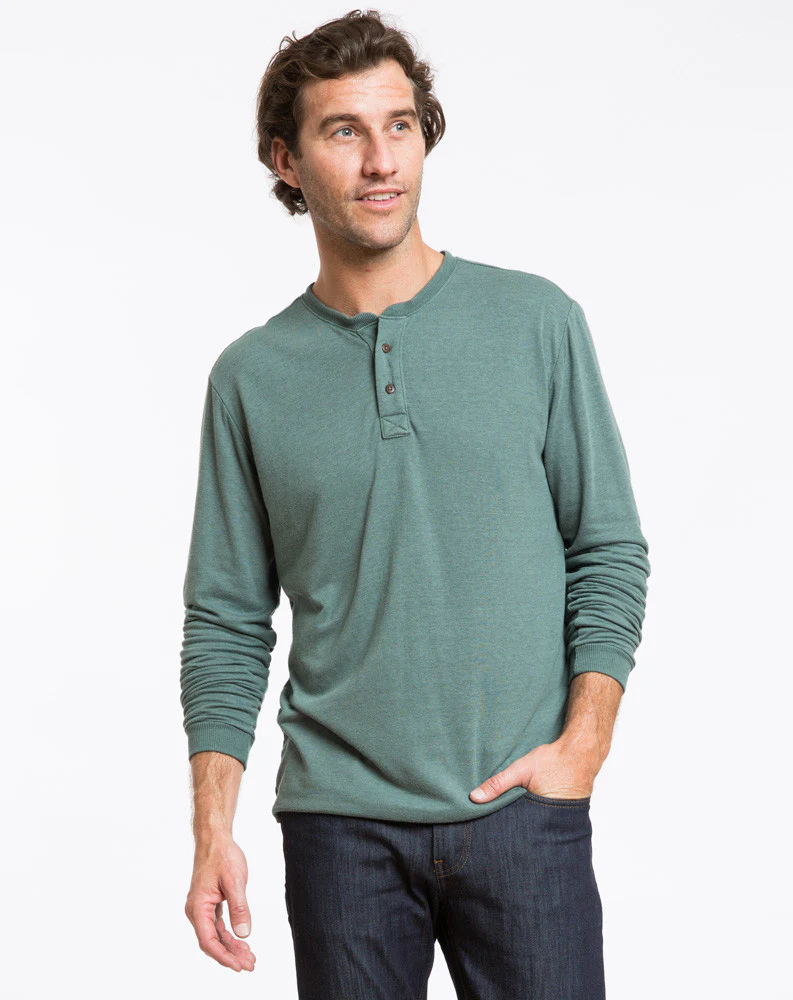 Double Knit Henley in Pine Grove