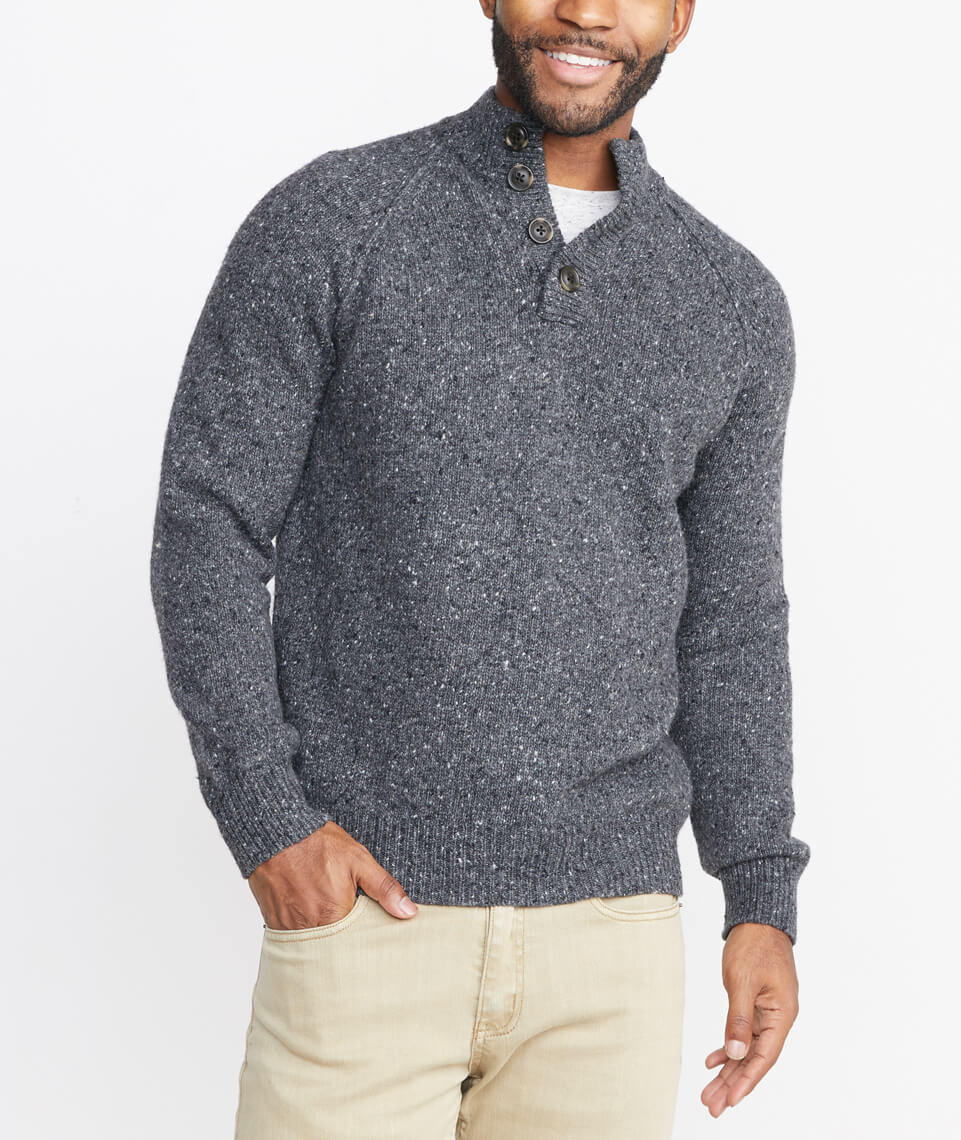 Fillmore Fishermans Sweater in Soot