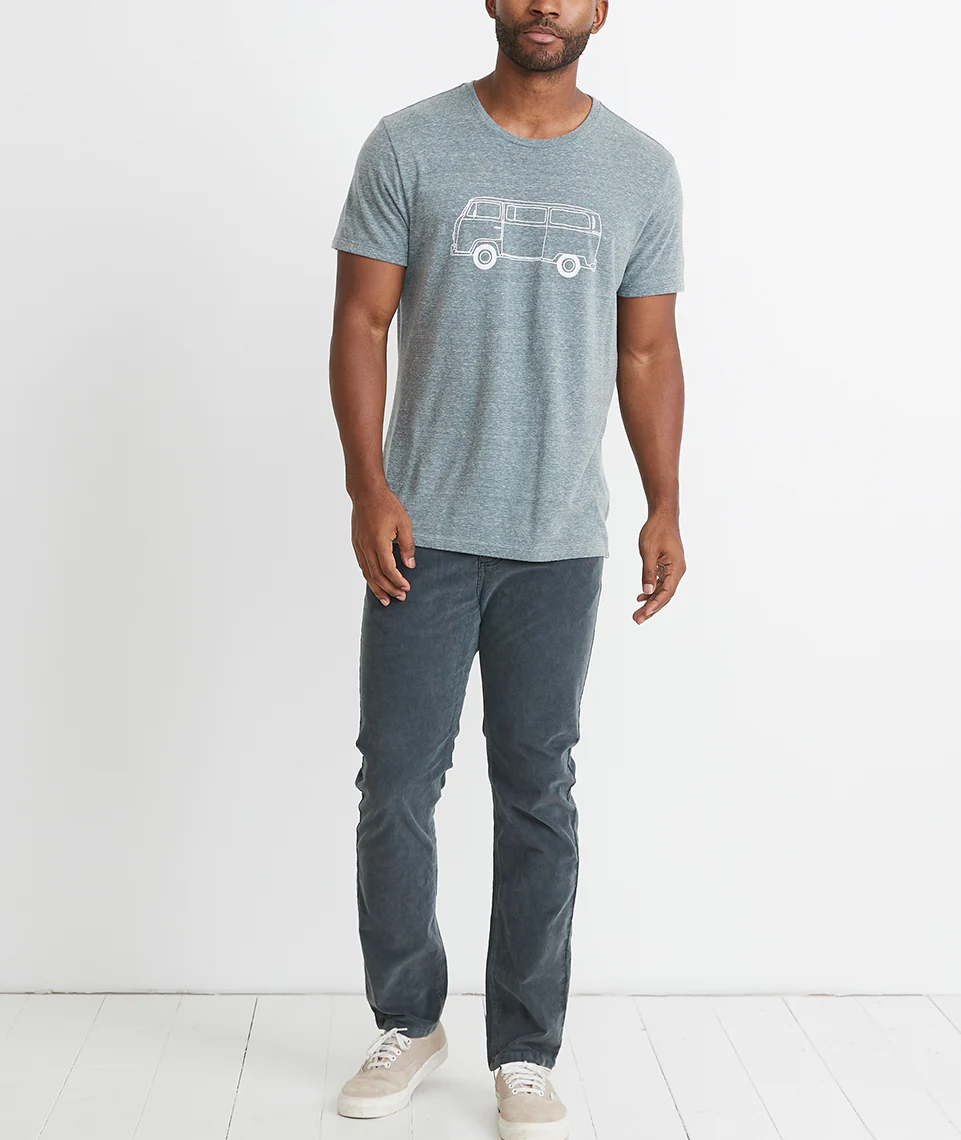 Bus Graphic Tee in Green Gables