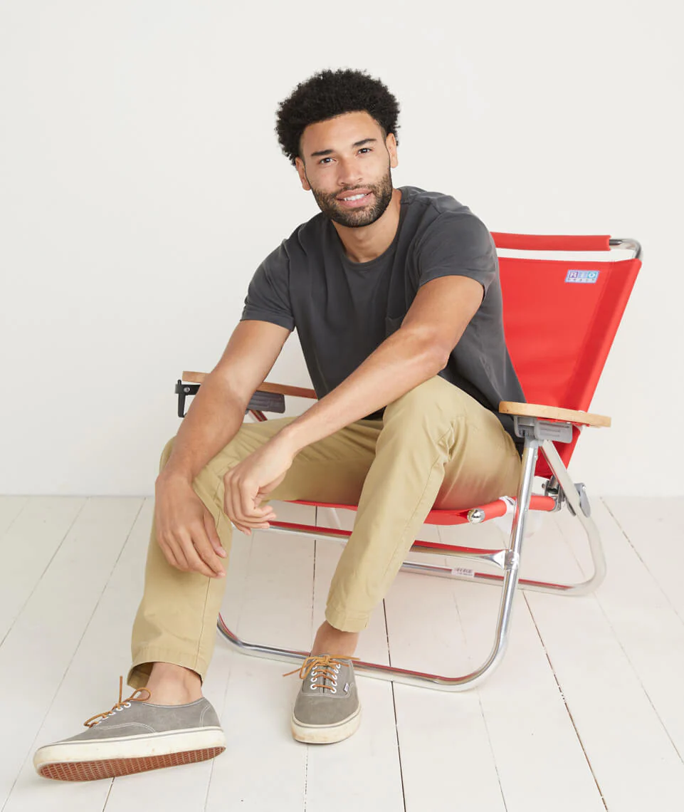 Saddle Pocket Tee in Faded Black