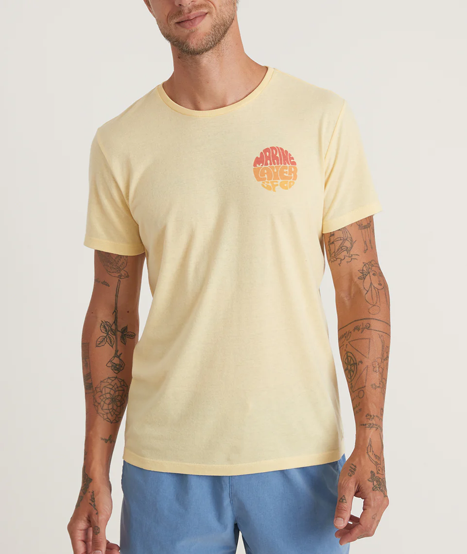 Re-Spun Graphic Tee in Pale Banana