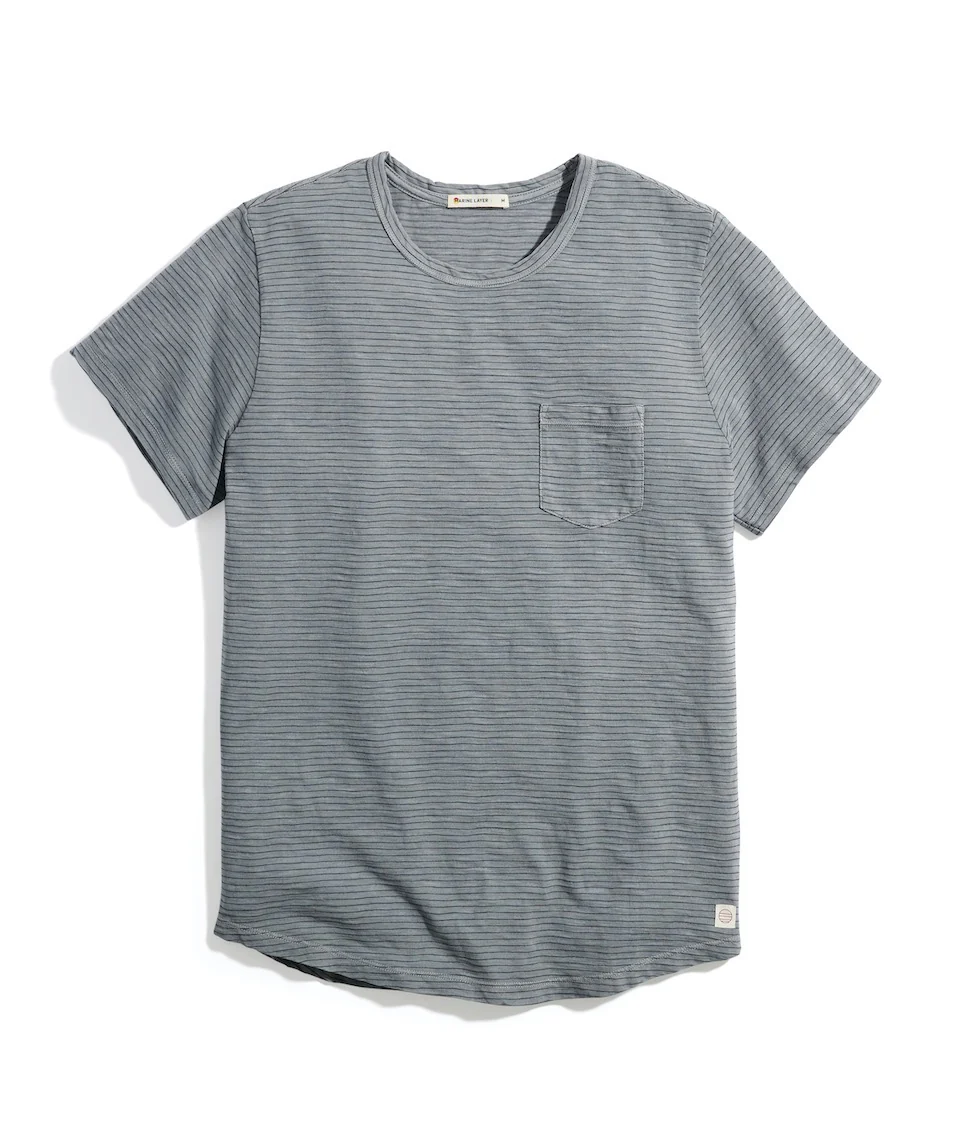Saddle Hem Pocket Tee in Monument