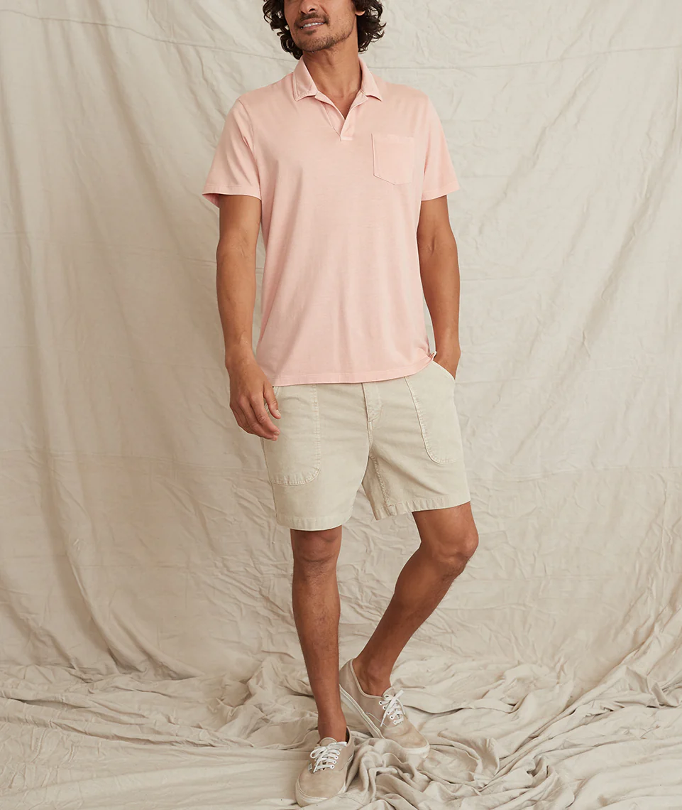 Stillwell Polo in Soft Peach