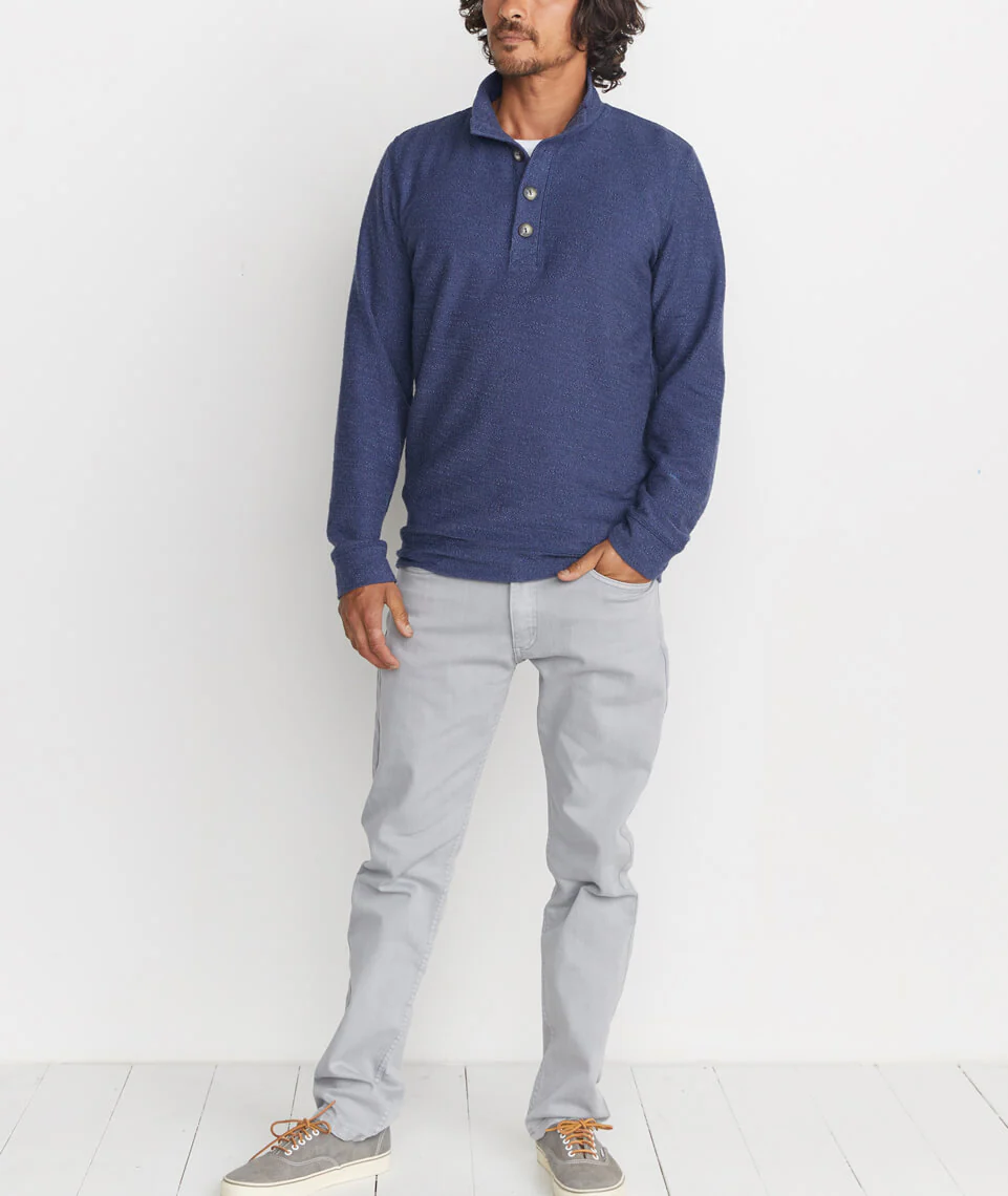 Clayton Pullover in Tonal Navy