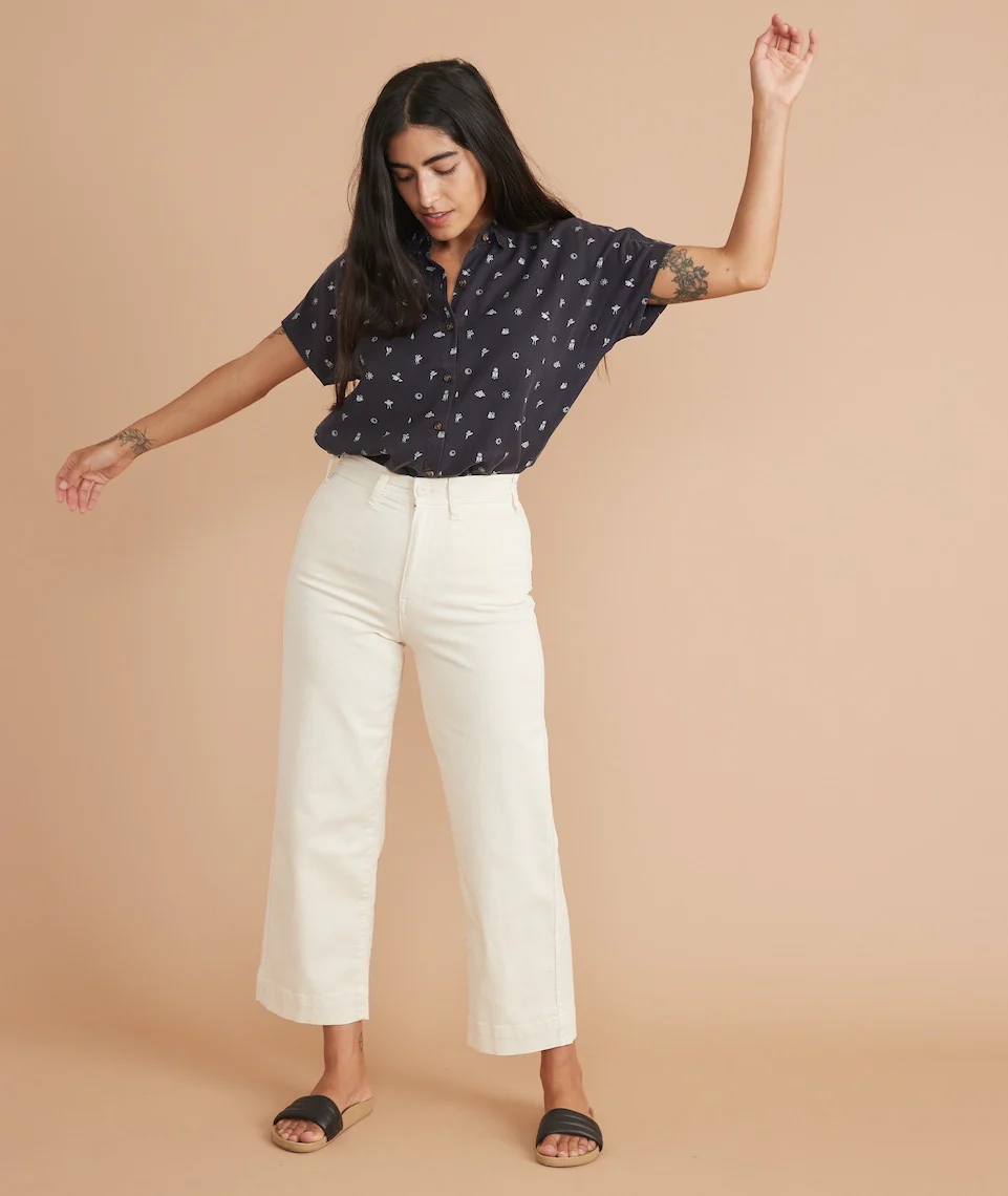 Dana Shirt in Black/White Mystic Print