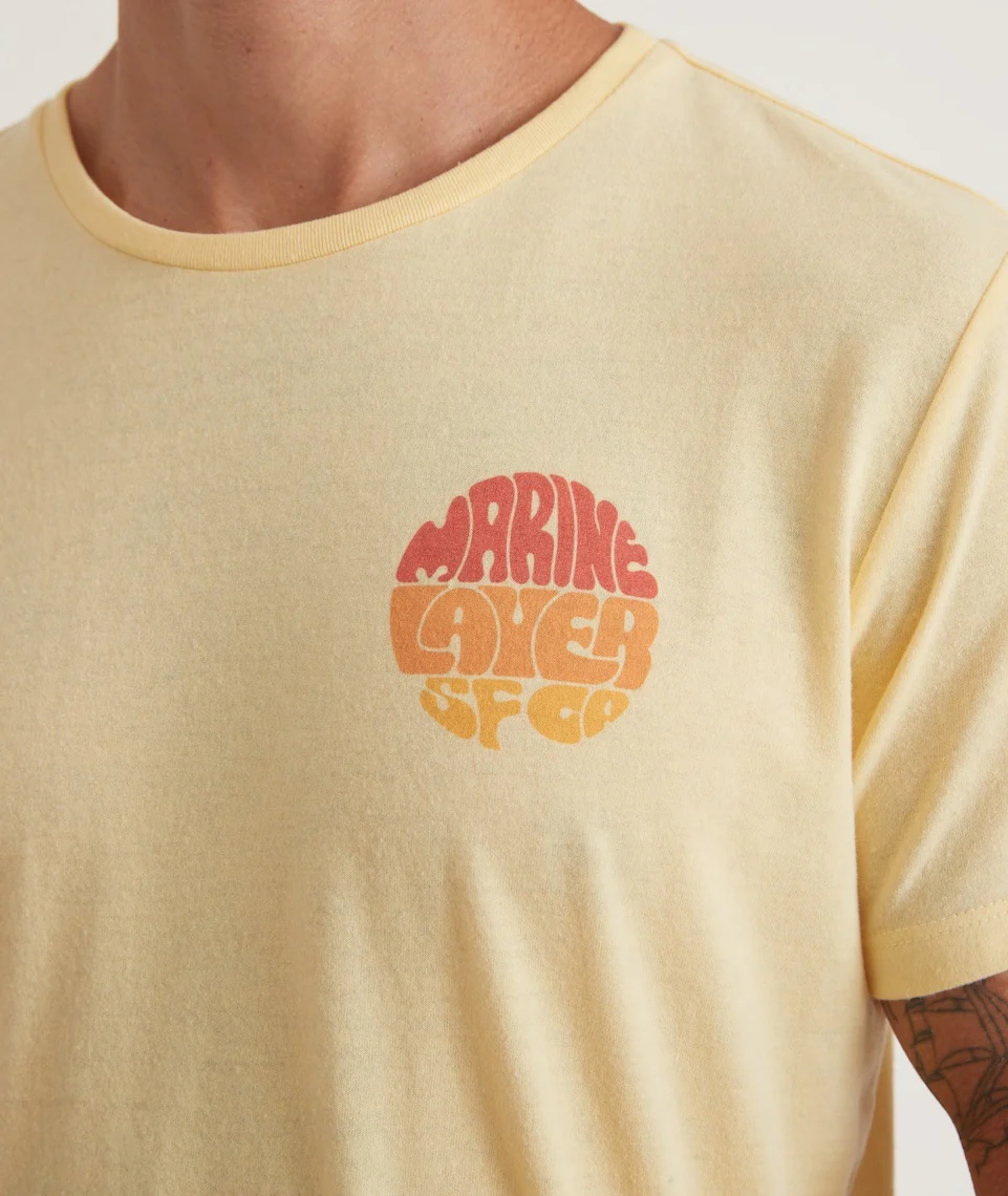 Re-Spun Graphic Tee in Pale Banana