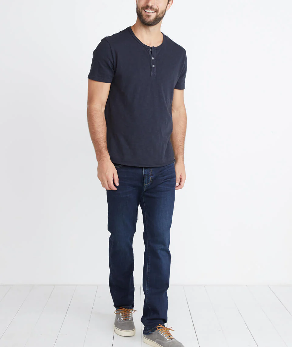 Shortsleeve Henley in Graphite