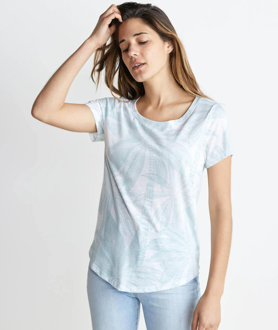 Boyfriend Tee in Palm Geo Print