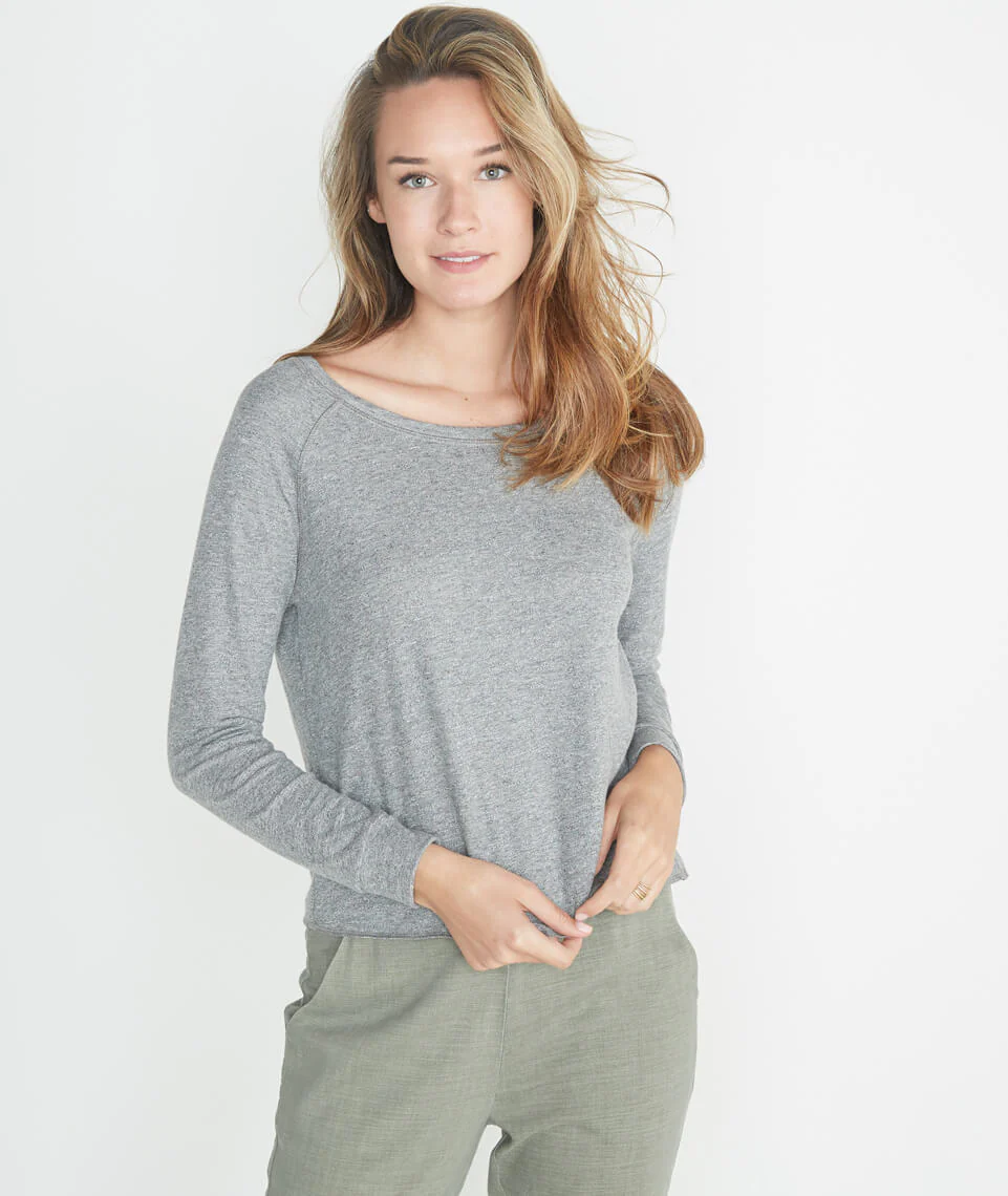 Callie Raglan in Heather Grey