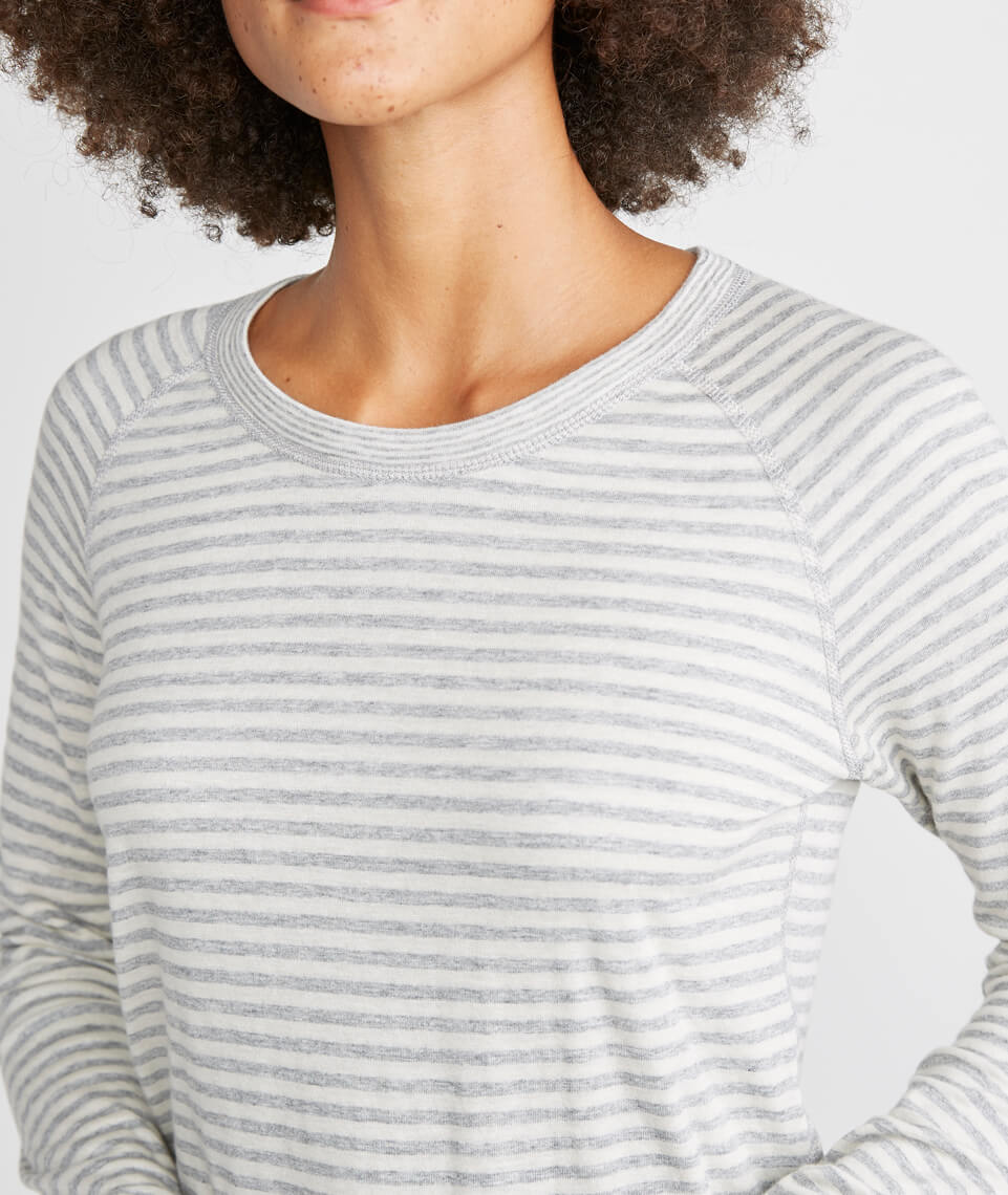 Radley Reversible Raglan in Heather Grey/Cream