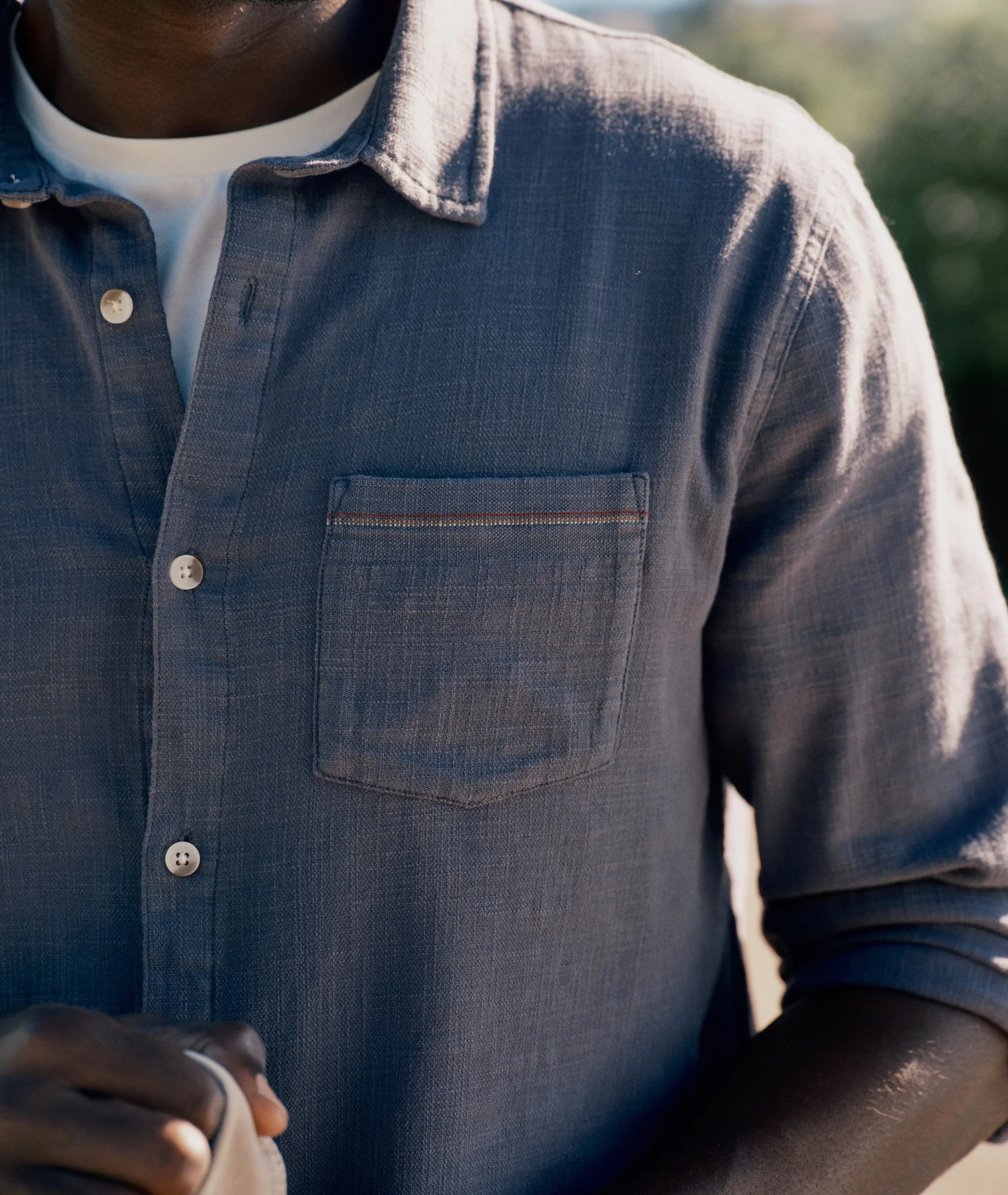 Stretch Selvage Long Sleeve Shirt
